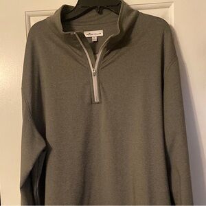 Peter Millar Gray Zip Up Shirt